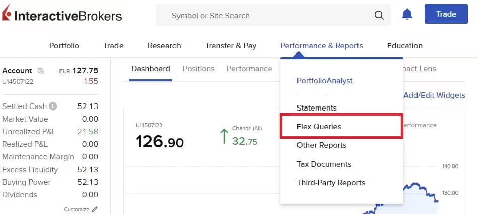 Interactive Brokers Flex Queries